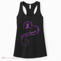 Purple Ribbon Butterfly Heart Alzheimers Awareness Women's Tank Top thumb 0