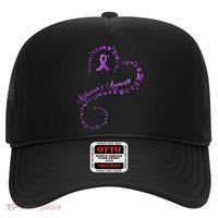 Purple Ribbon Butterfly Heart Alzheimers Awareness Hat thumb 0