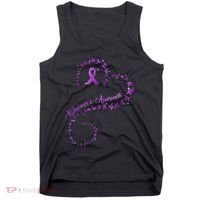 Purple Ribbon Butterfly Heart Alzheimers Awareness Tank Top thumb 0