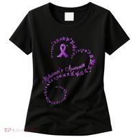 Purple Ribbon Butterfly Heart Alzheimers Awareness Women's T-Shirt thumb 0