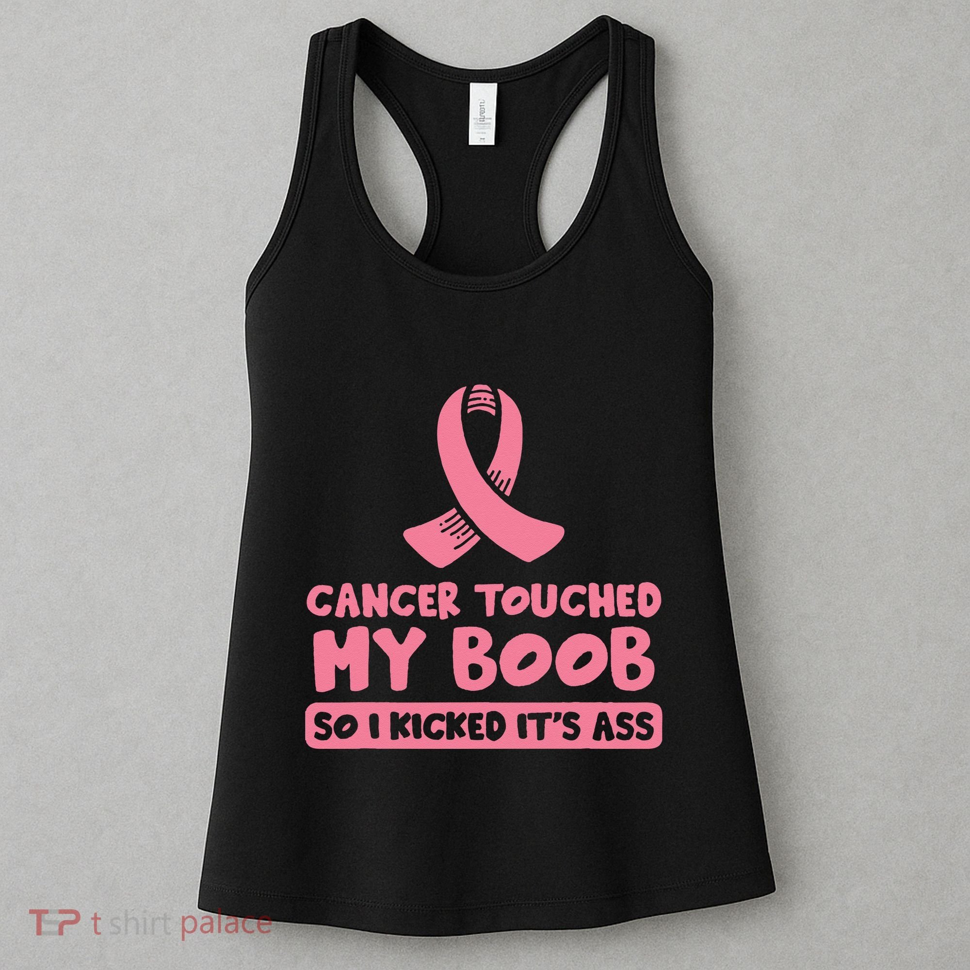 Pink Ribbon Breast Cancer Survivor Boob Breast Cancer Women's Tank Top
