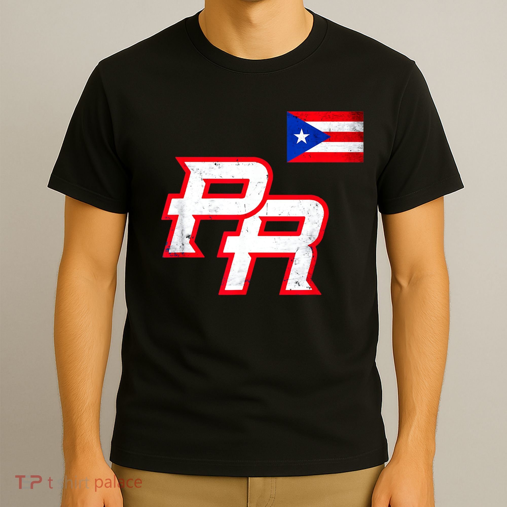 Puerto Rican Baseball Player Puerto Rico Flag Baseball Fans T-Shirt