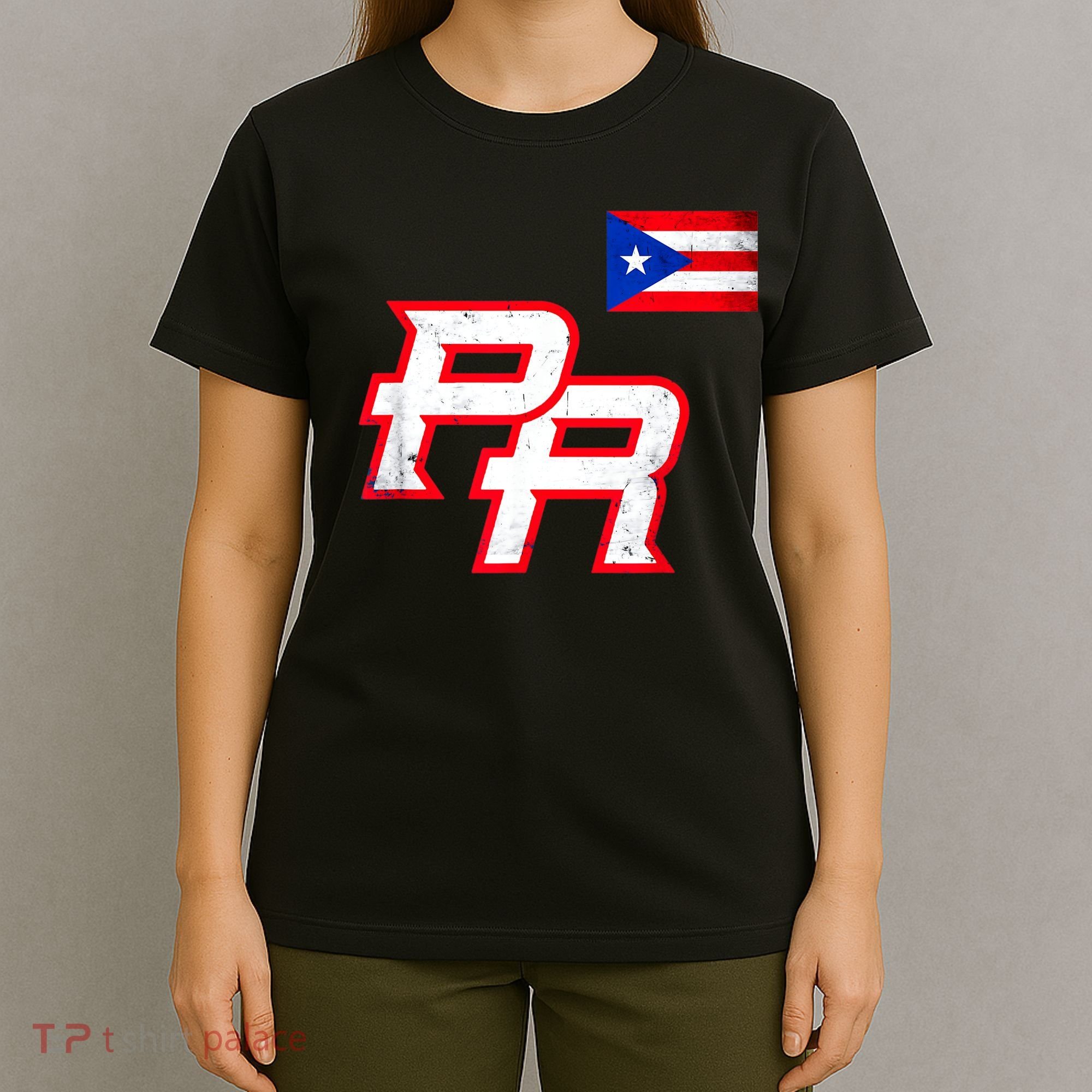 Puerto Rican Baseball Player Puerto Rico Flag Baseball Fans T-Shirt
