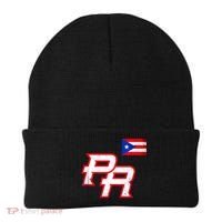 Puerto Rican Baseball Player Puerto Rico Flag Baseball Fans Beanie thumb 0