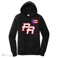Puerto Rican Baseball Player Puerto Rico Flag Baseball Fans Women's Hoodie thumb 0