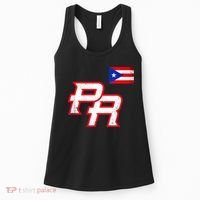Puerto Rican Baseball Player Puerto Rico Flag Baseball Fans Women's Tank Top thumb 0