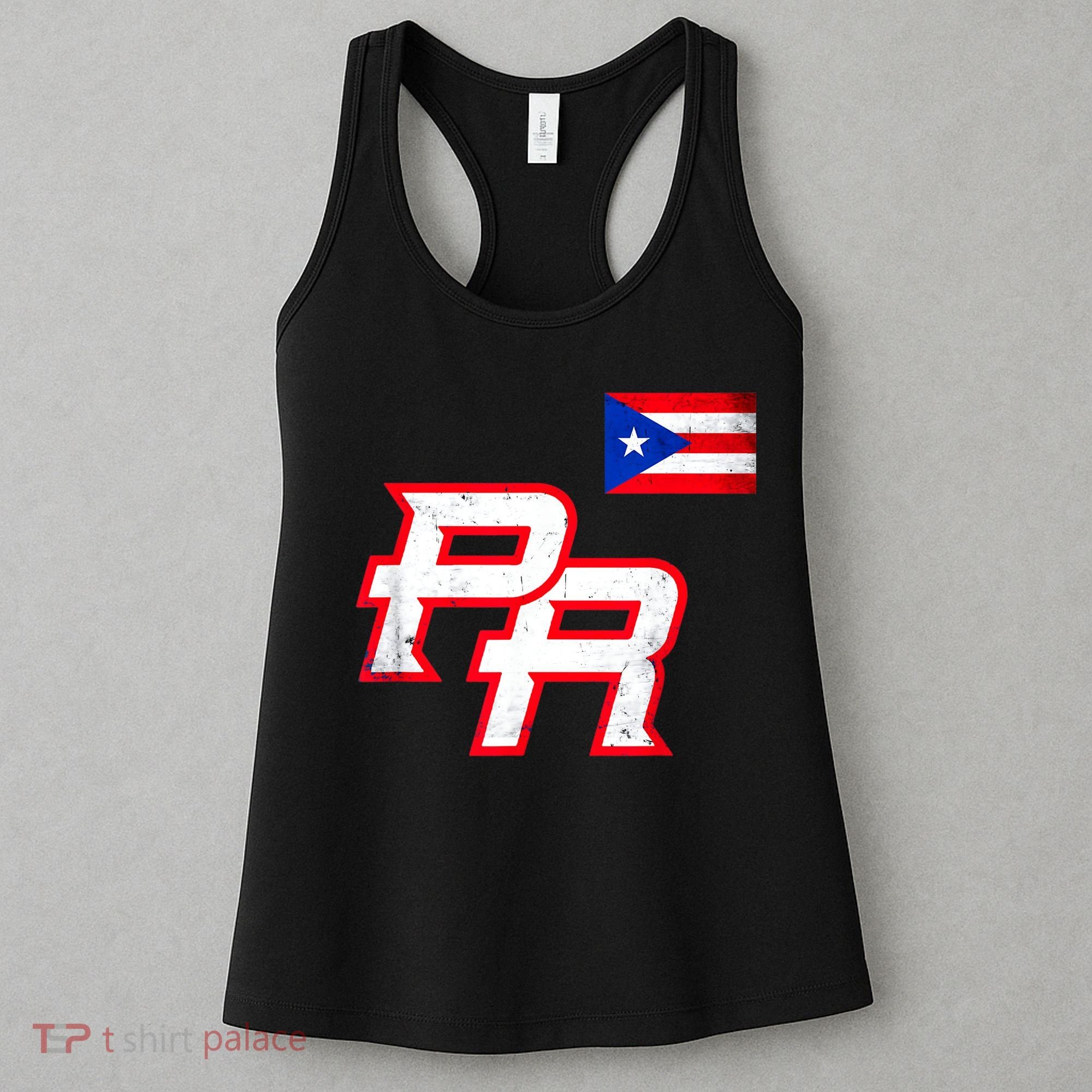 Puerto Rican Baseball Player Puerto Rico Flag Baseball Fans Women's Tank Top