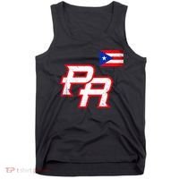 Puerto Rican Baseball Player Puerto Rico Flag Baseball Fans Tank Top thumb 0