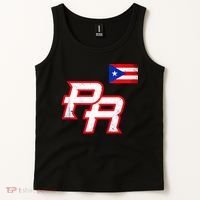 Puerto Rican Baseball Player Puerto Rico Flag Baseball Fans Tank Top thumb 2