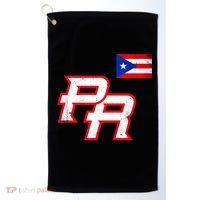 Puerto Rican Baseball Player Puerto Rico Flag Baseball Fans Golf Towel thumb 0