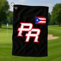 Puerto Rican Baseball Player Puerto Rico Flag Baseball Fans Golf Towel thumb 1