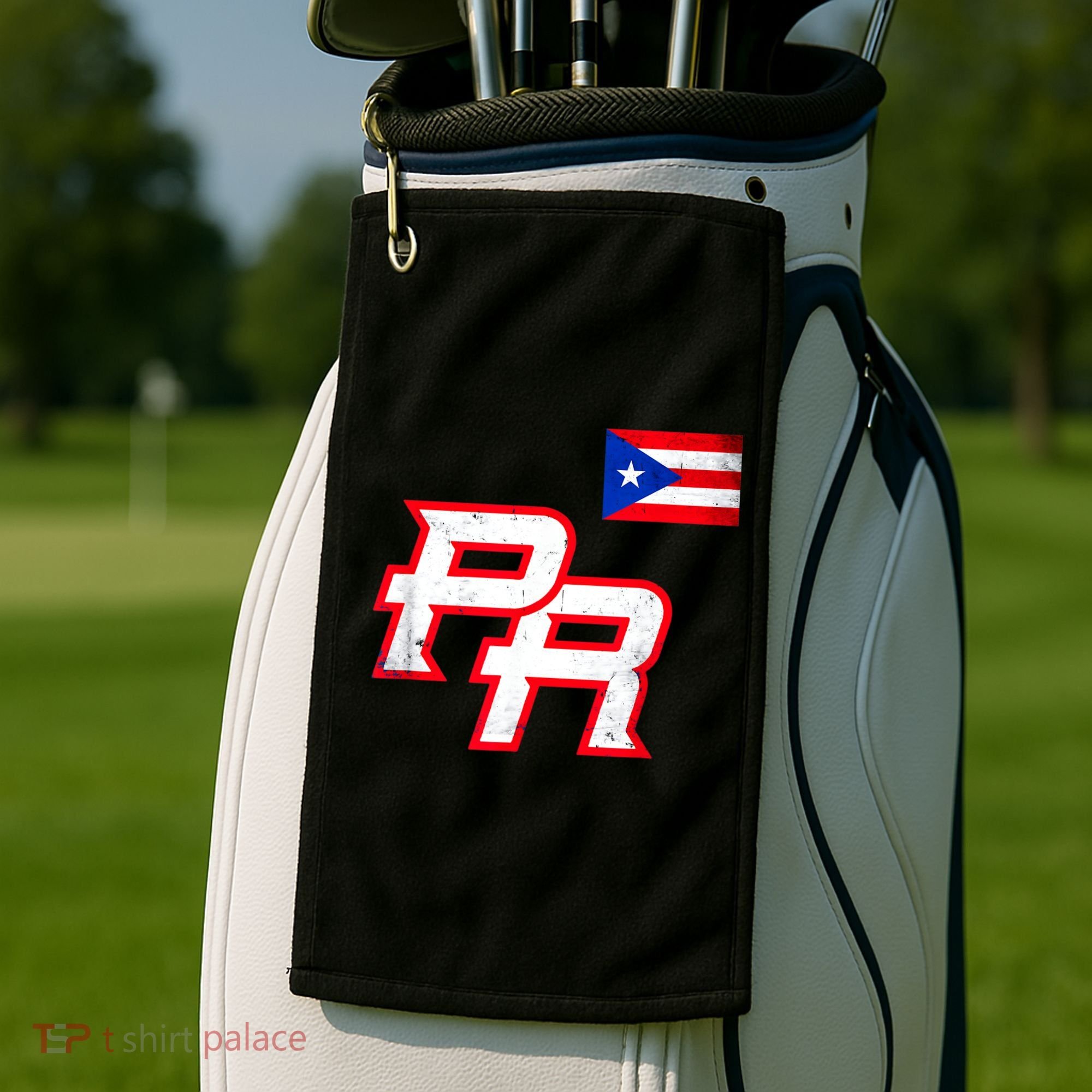 Puerto Rican Baseball Player Puerto Rico Flag Baseball Fans Golf Towel