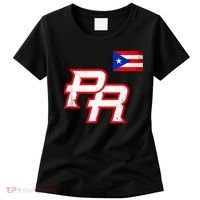 Puerto Rican Baseball Player Puerto Rico Flag Baseball Fans Women's T-Shirt thumb 0