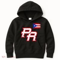 Puerto Rican Baseball Player Puerto Rico Flag Baseball Fans Kids Hoodie thumb 0