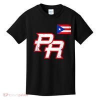 Puerto Rican Baseball Player Puerto Rico Flag Baseball Fans Kids T-Shirt thumb 0