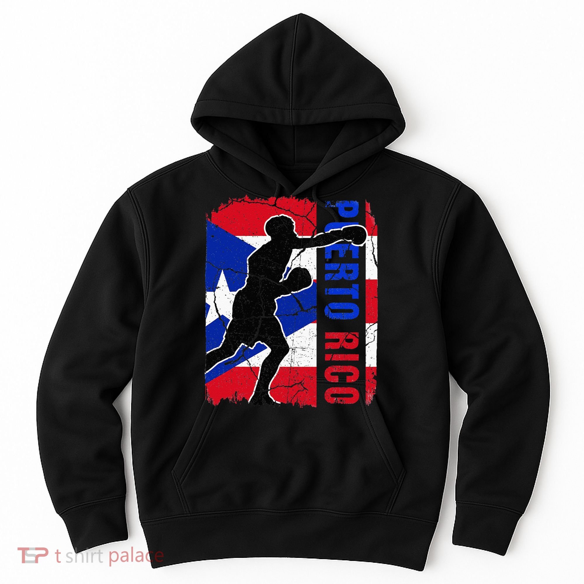 Puerto Rican Boxing Team Puerto Rico Flag Boxing Gloves Hoodie