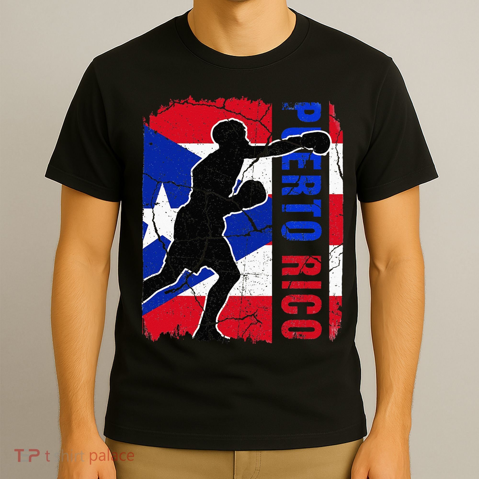 Puerto Rican Boxing Team Puerto Rico Flag Boxing Gloves T-Shirt