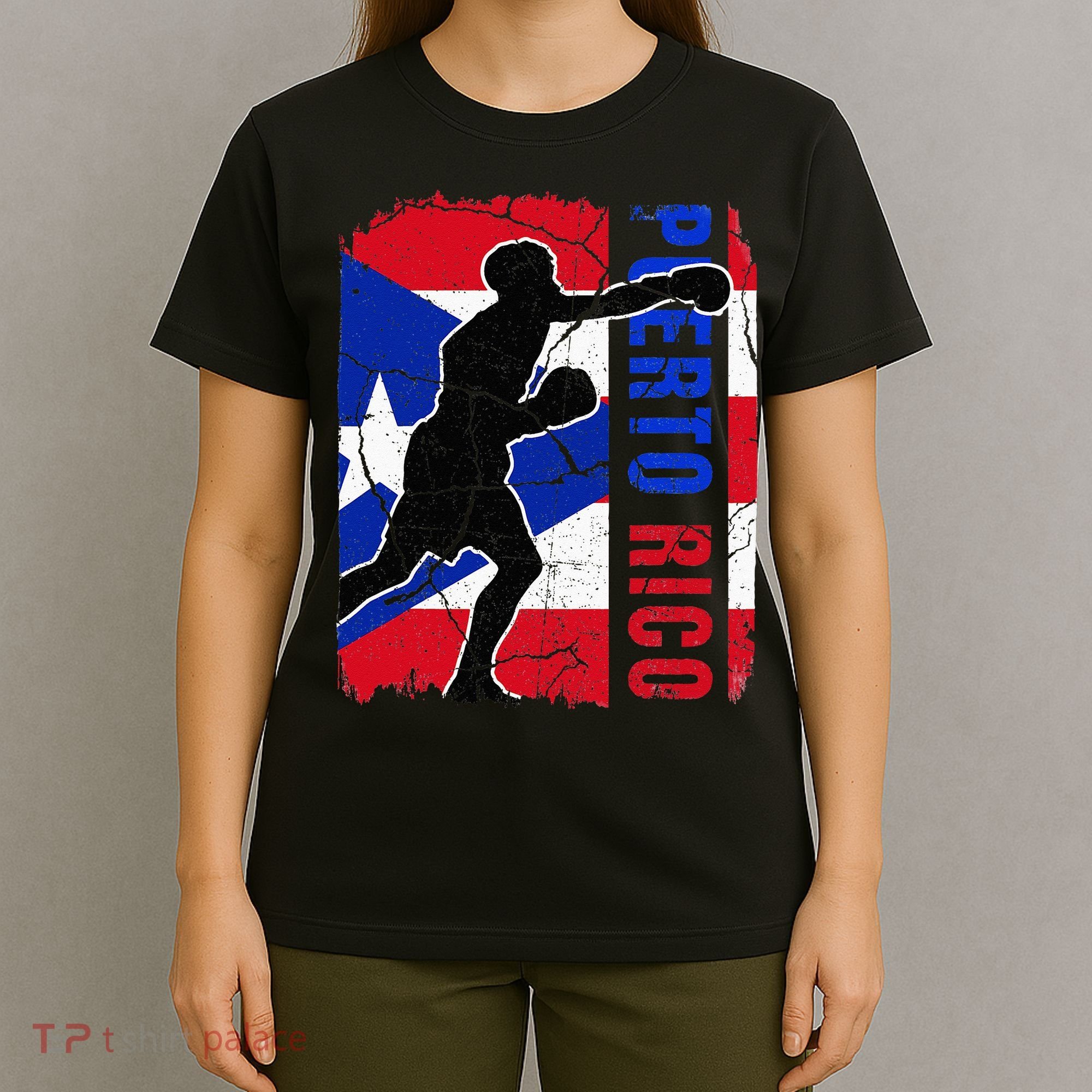 Puerto Rican Boxing Team Puerto Rico Flag Boxing Gloves T-Shirt