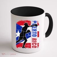 Puerto Rican Boxing Team Puerto Rico Flag Boxing Gloves Coffee Mug thumb 1