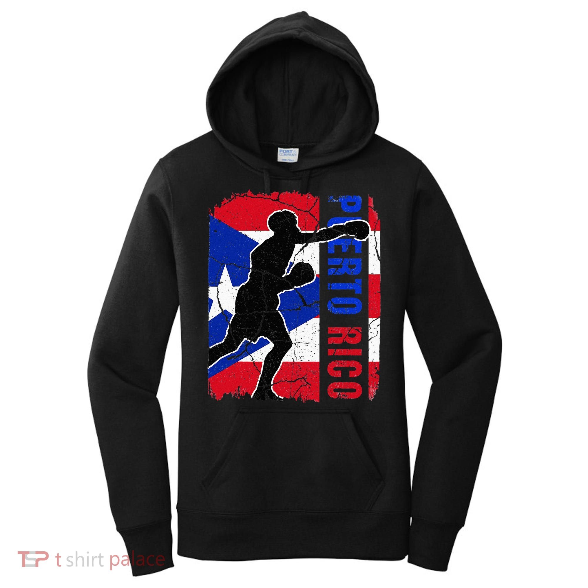 Puerto Rican Boxing Team Puerto Rico Flag Boxing Gloves Women's Hoodie