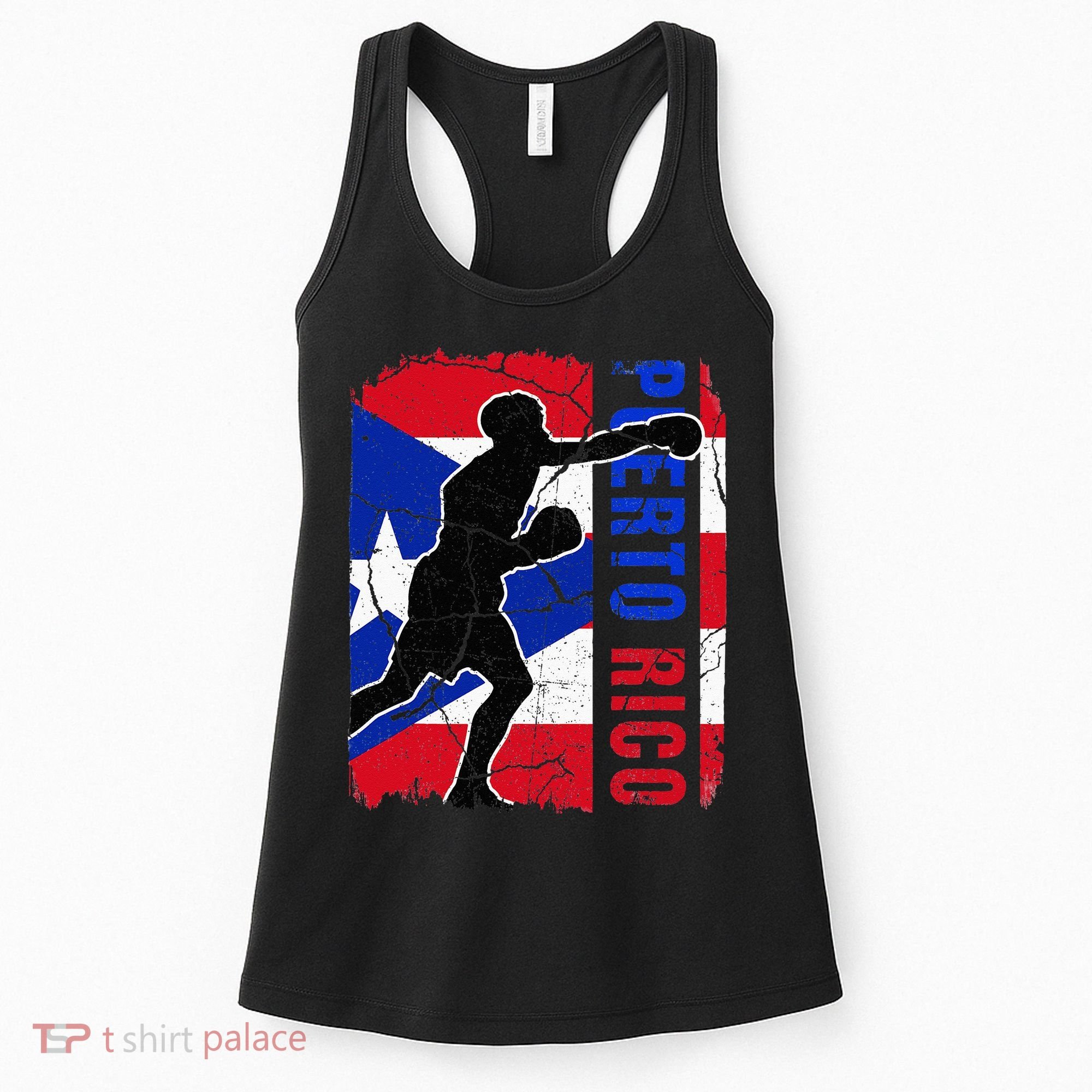 Puerto Rican Boxing Team Puerto Rico Flag Boxing Gloves Women's Tank Top