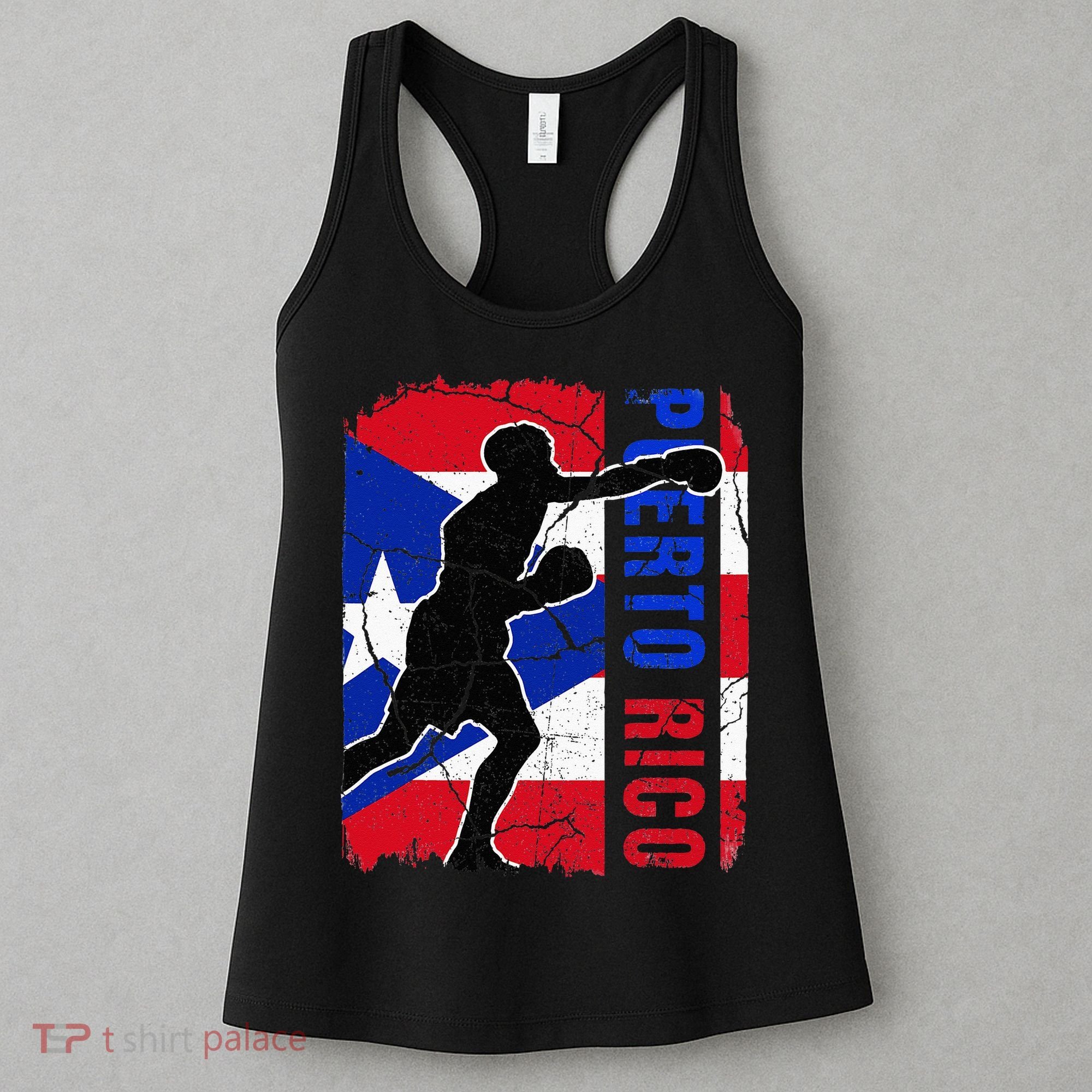 Puerto Rican Boxing Team Puerto Rico Flag Boxing Gloves Women's Tank Top