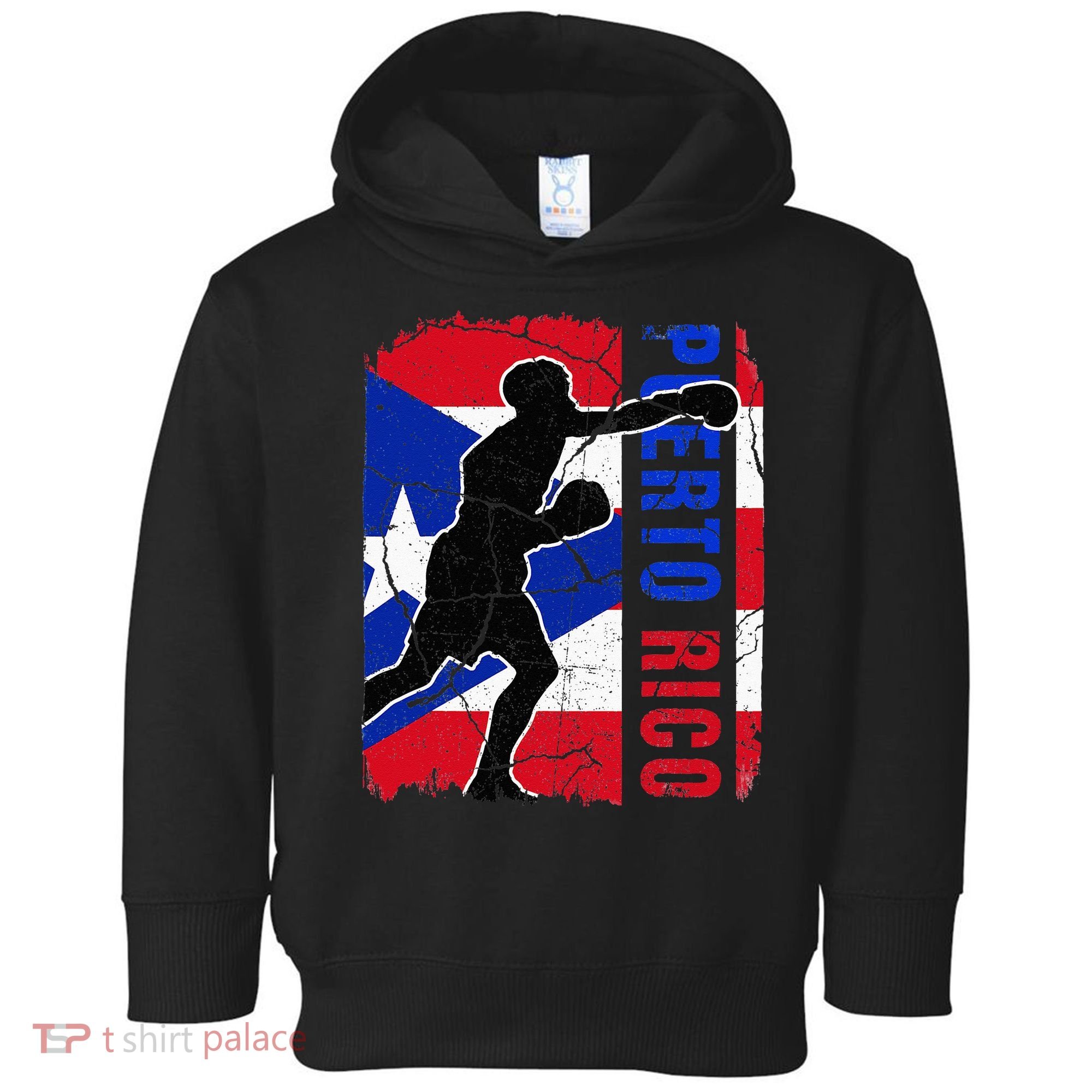 Puerto Rican Boxing Team Puerto Rico Flag Boxing Gloves Toddler Hoodie