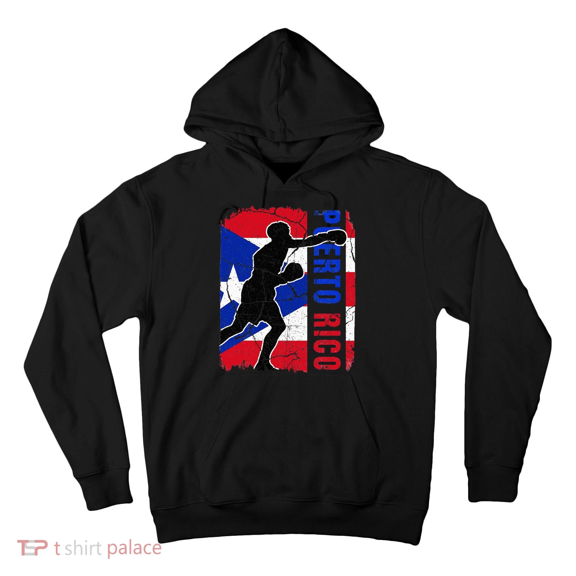 Puerto Rican Boxing Team Puerto Rico Flag Boxing Gloves Tall Hoodie