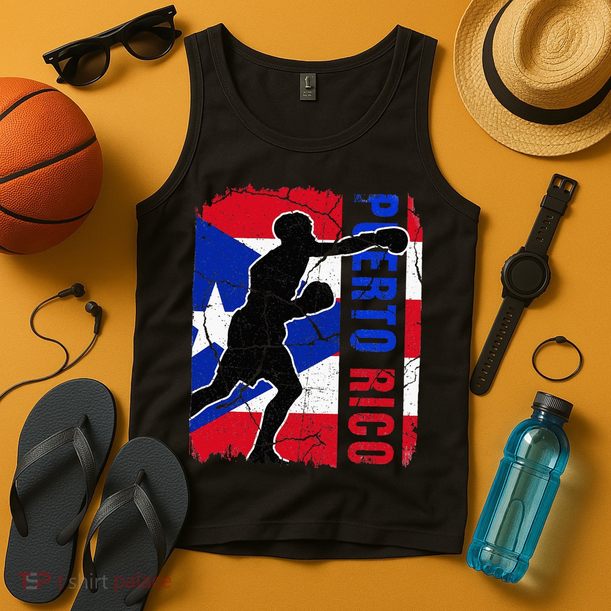 Puerto Rican Boxing Team Puerto Rico Flag Boxing Gloves Tank Top