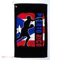 Puerto Rican Boxing Team Puerto Rico Flag Boxing Gloves Golf Towel thumb 0
