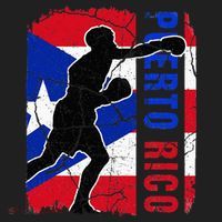 Puerto Rican Boxing Team Puerto Rico Flag Boxing Gloves Golf Towel thumb 3