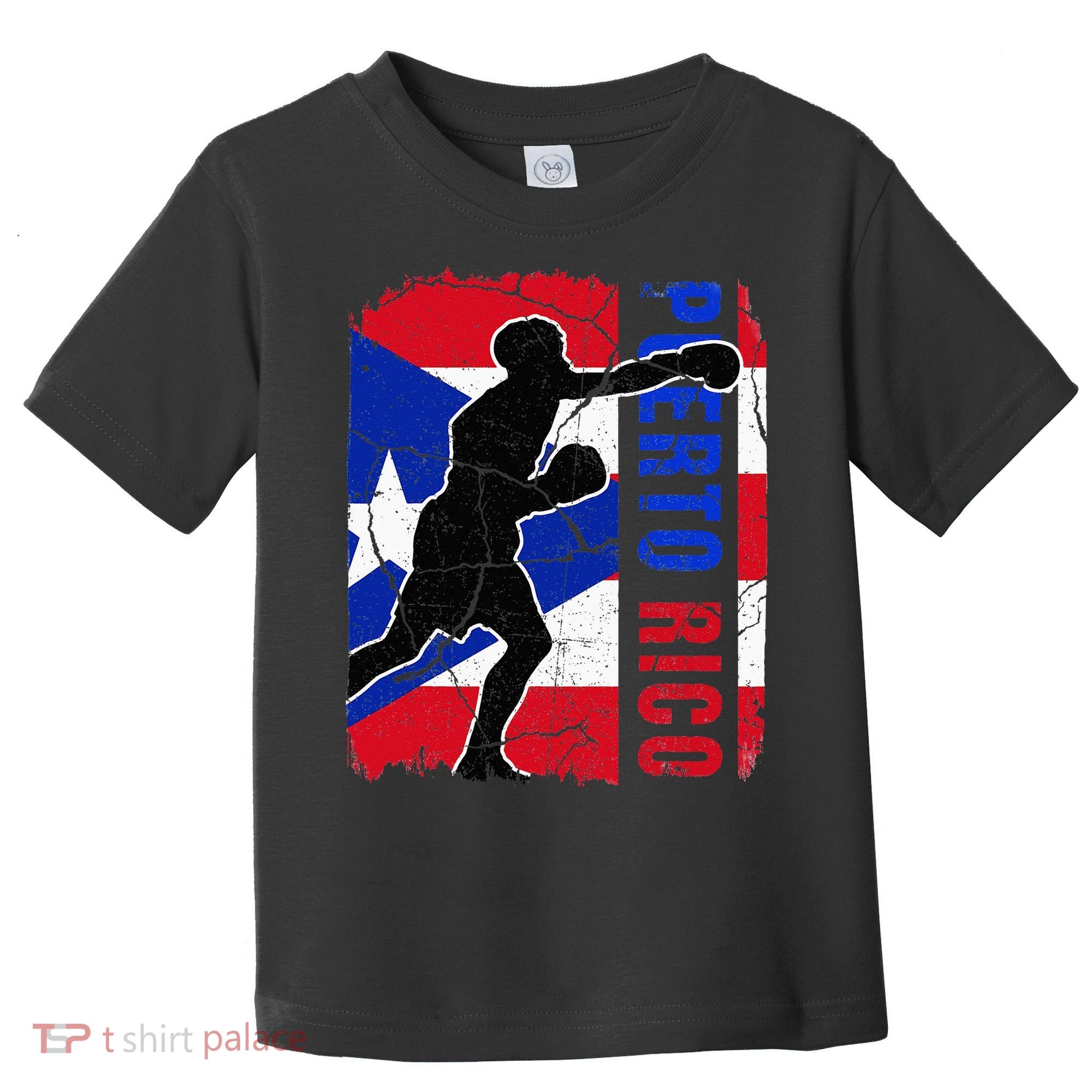 Puerto Rican Boxing Team Puerto Rico Flag Boxing Gloves Toddler T-Shirt