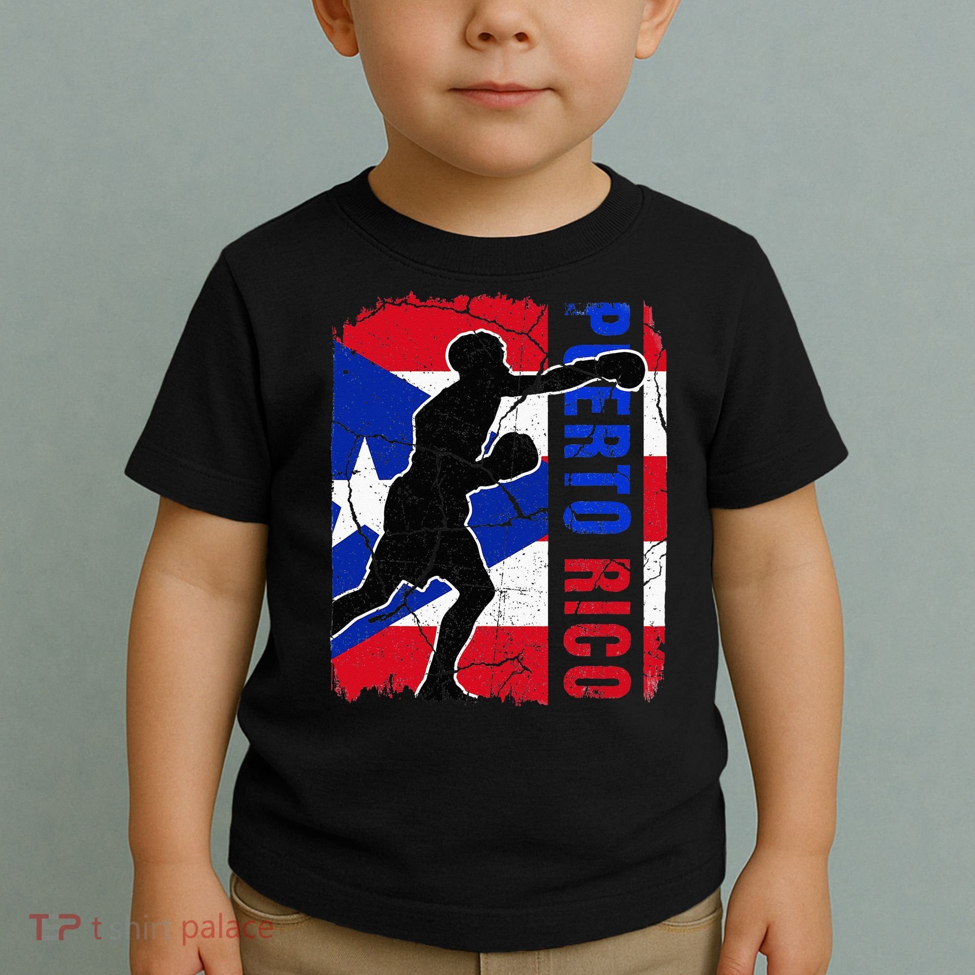 Puerto Rican Boxing Team Puerto Rico Flag Boxing Gloves Toddler T-Shirt
