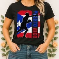 Puerto Rican Boxing Team Puerto Rico Flag Boxing Gloves Women's T-Shirt thumb 2