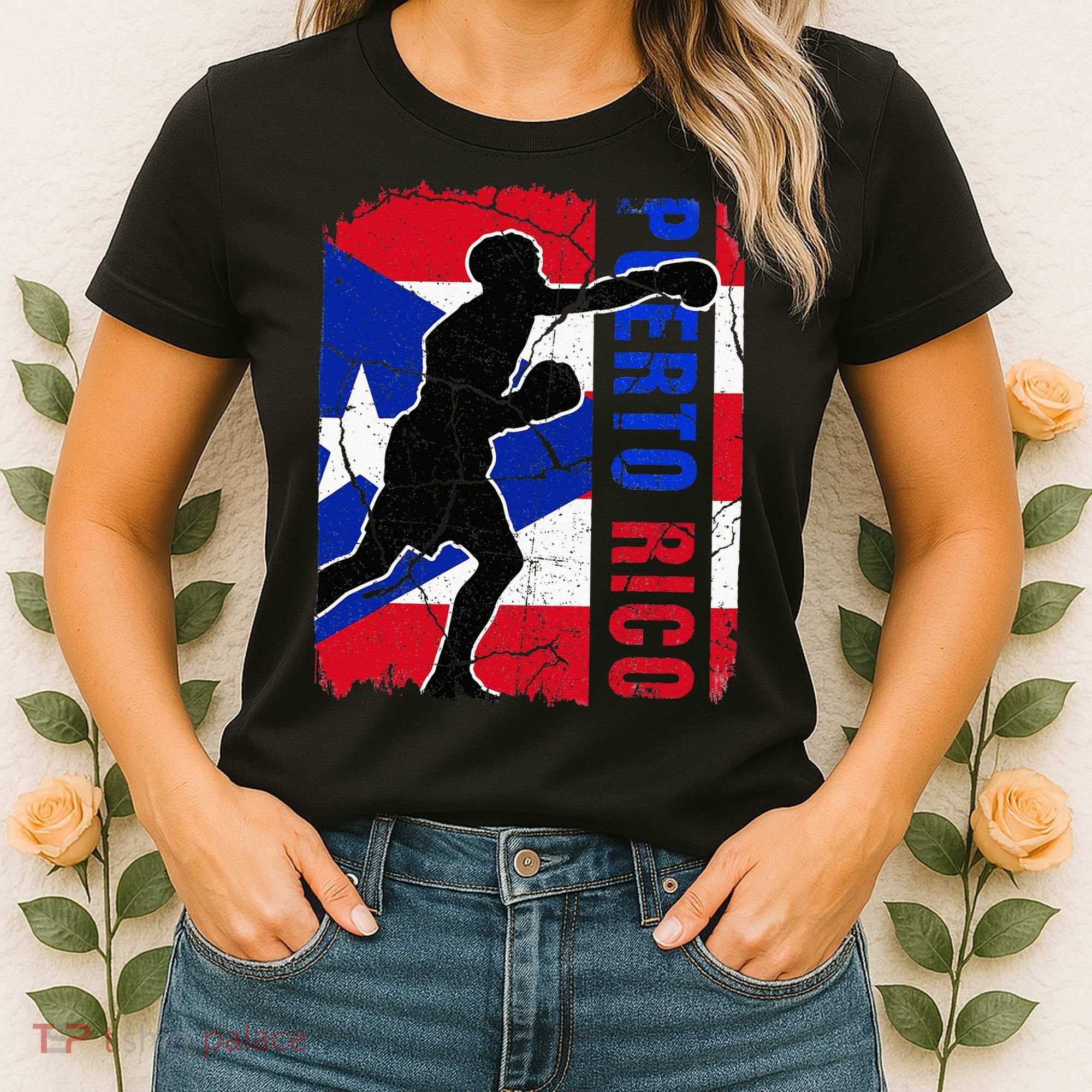 Puerto Rican Boxing Team Puerto Rico Flag Boxing Gloves Women's T-Shirt