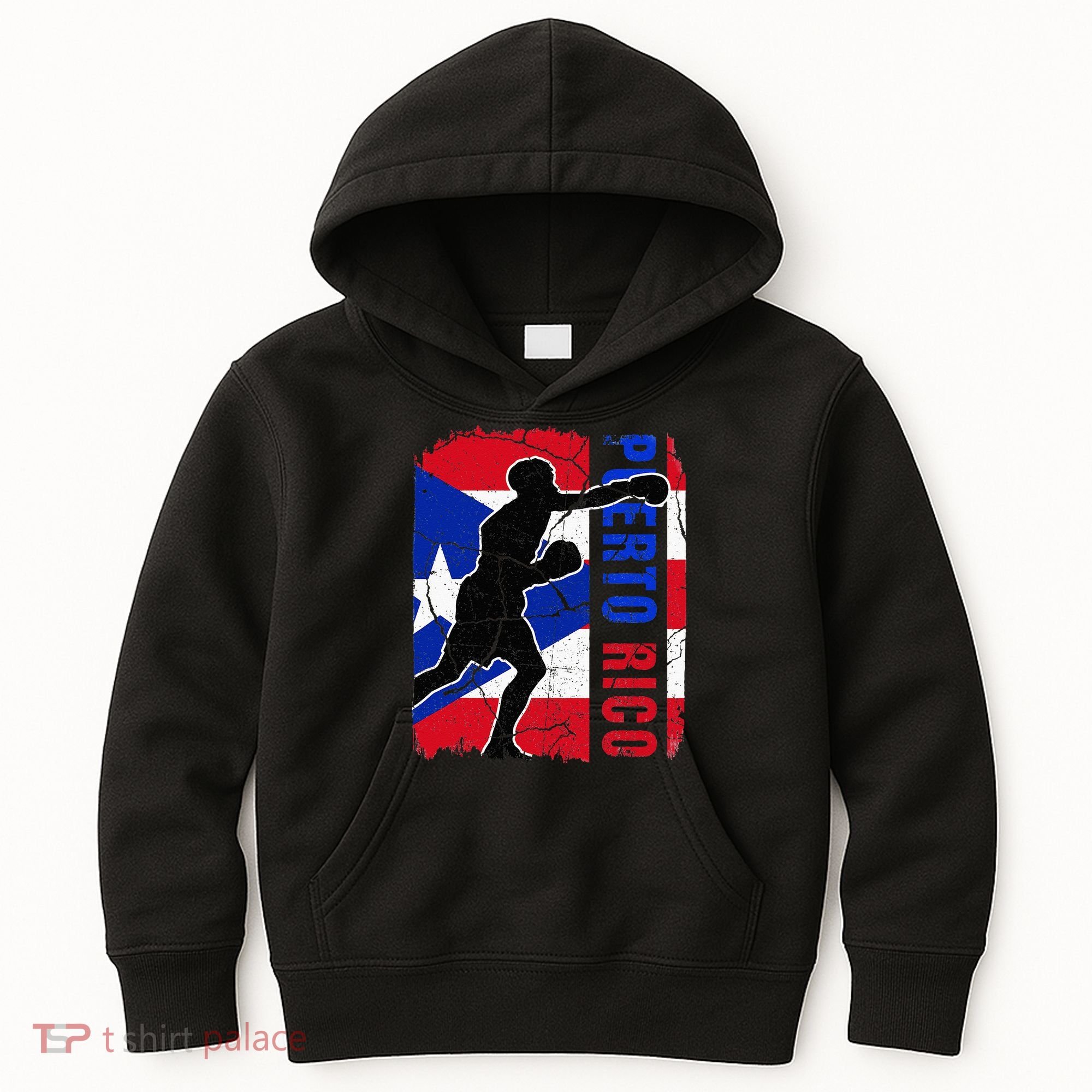 Puerto Rican Boxing Team Puerto Rico Flag Boxing Gloves Kids Hoodie