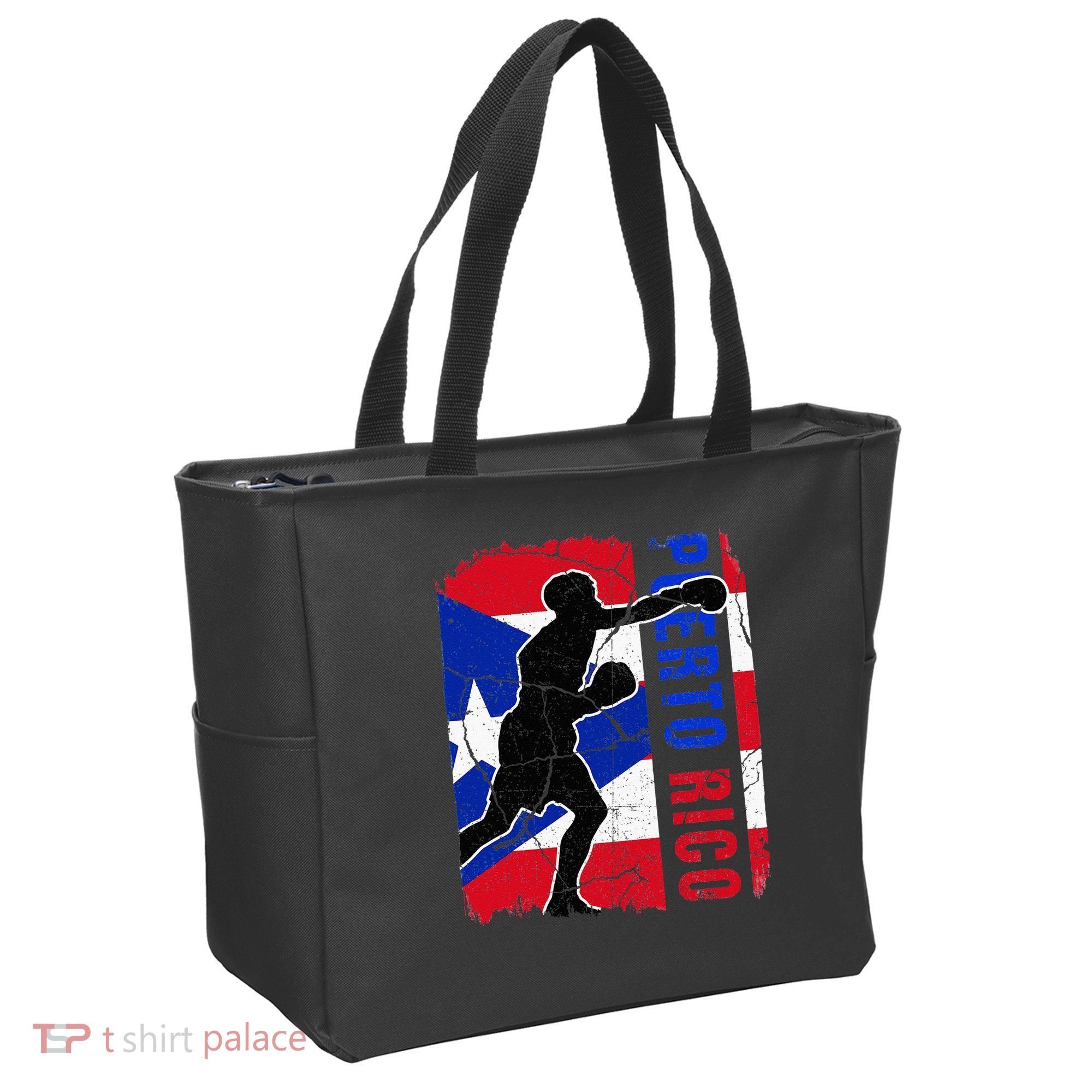 Puerto Rican Boxing Team Puerto Rico Flag Boxing Gloves Tote Bag