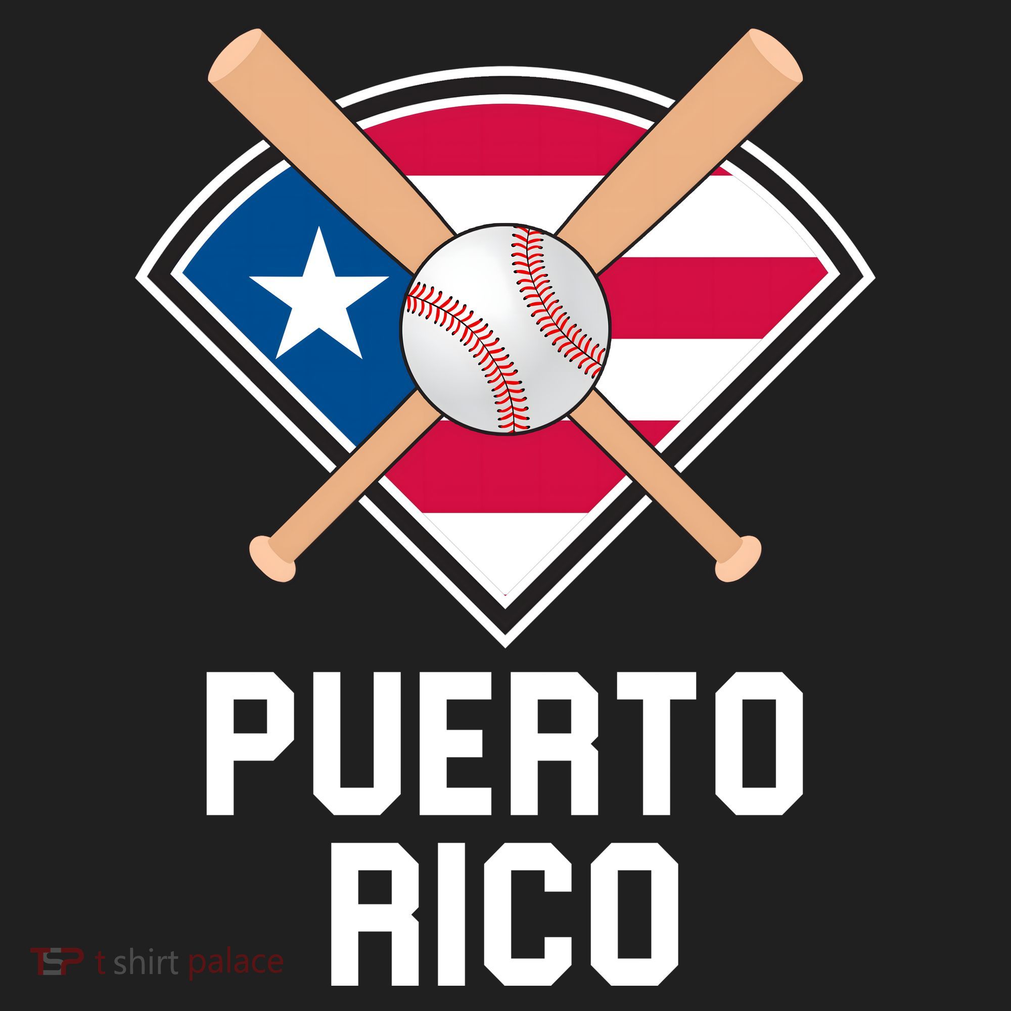 Puerto Rico Baseball Team Patriotic Beisbol Flag Sport-Tek Posi-UV Pro Polo