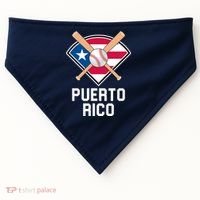 Puerto Rico Baseball Team Patriotic Beisbol Flag USA-Made Doggie Bandana thumb 0