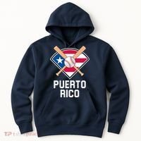 Puerto Rico Baseball Team Patriotic Beisbol Flag Hoodie thumb 0