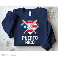 Puerto Rico Baseball Team Patriotic Beisbol Flag Sweatshirt thumb 2
