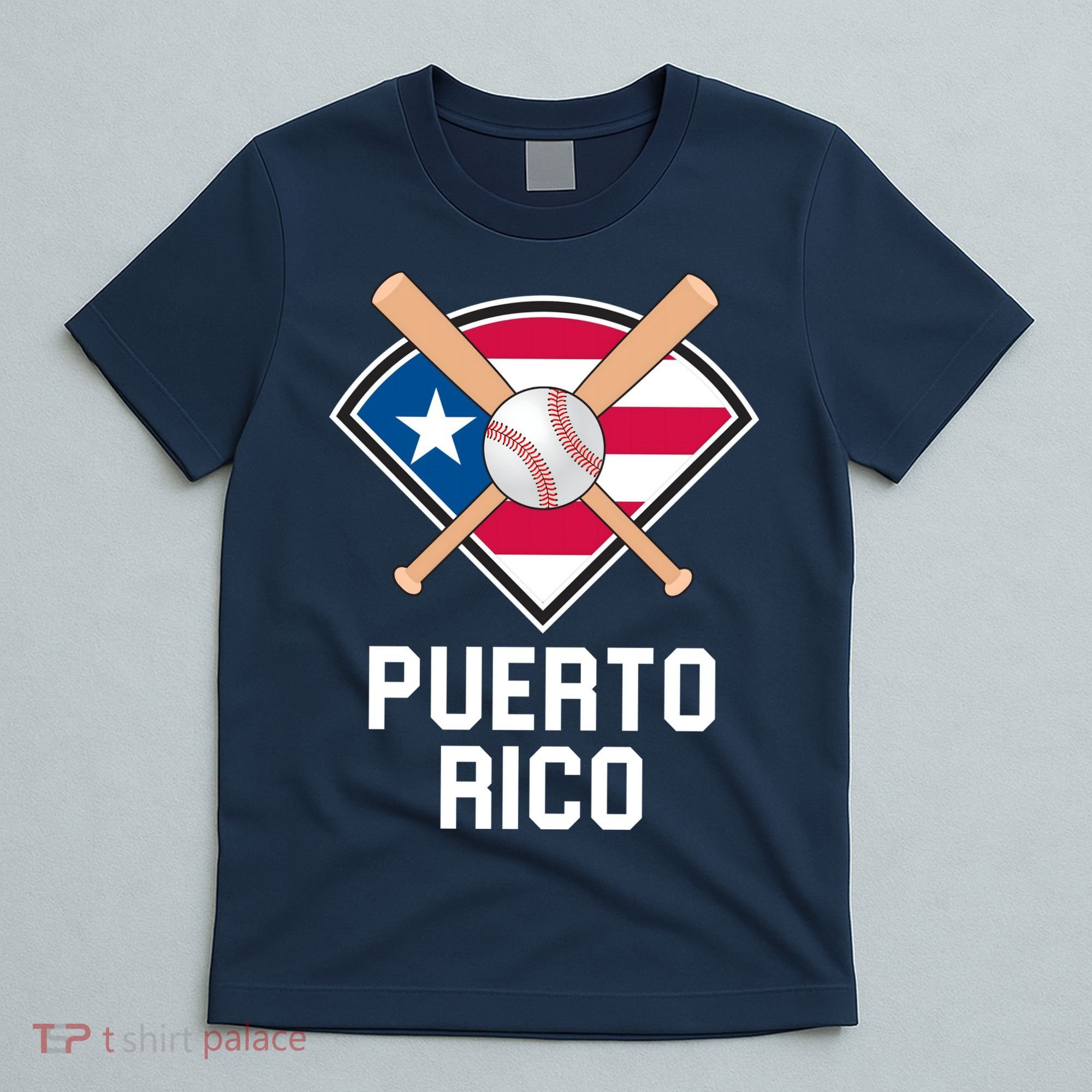 Puerto Rico Baseball Team Patriotic Beisbol Flag T-Shirt
