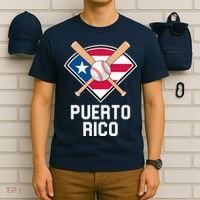 Puerto Rico Baseball Team Patriotic Beisbol Flag T-Shirt thumb 6