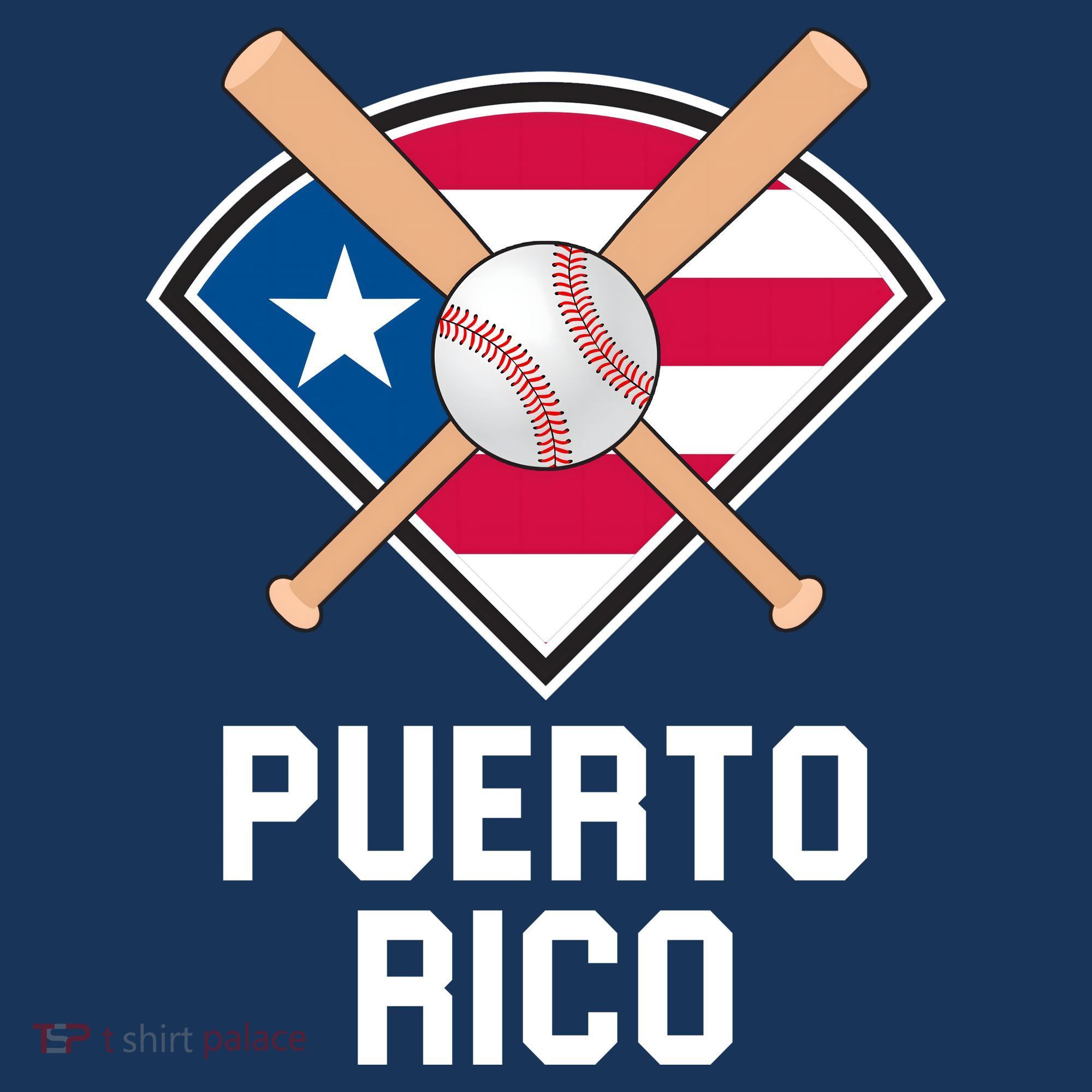 Puerto Rico Baseball Team Patriotic Beisbol Flag T-Shirt