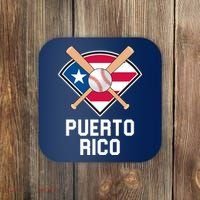 Puerto Rico Baseball Team Patriotic Beisbol Flag Coaster thumb 0