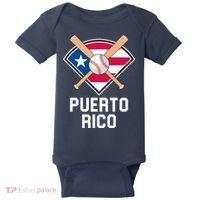 Puerto Rico Baseball Team Patriotic Beisbol Flag Baby Bodysuit thumb 0