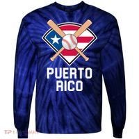 Puerto Rico Baseball Team Patriotic Beisbol Flag Tie-Dye Long Sleeve Shirt thumb 0