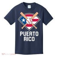 Puerto Rico Baseball Team Patriotic Beisbol Flag Kids T-Shirt thumb 0