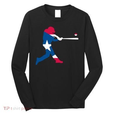 Puerto Rico Baseball Player Long Sleeve Shirt