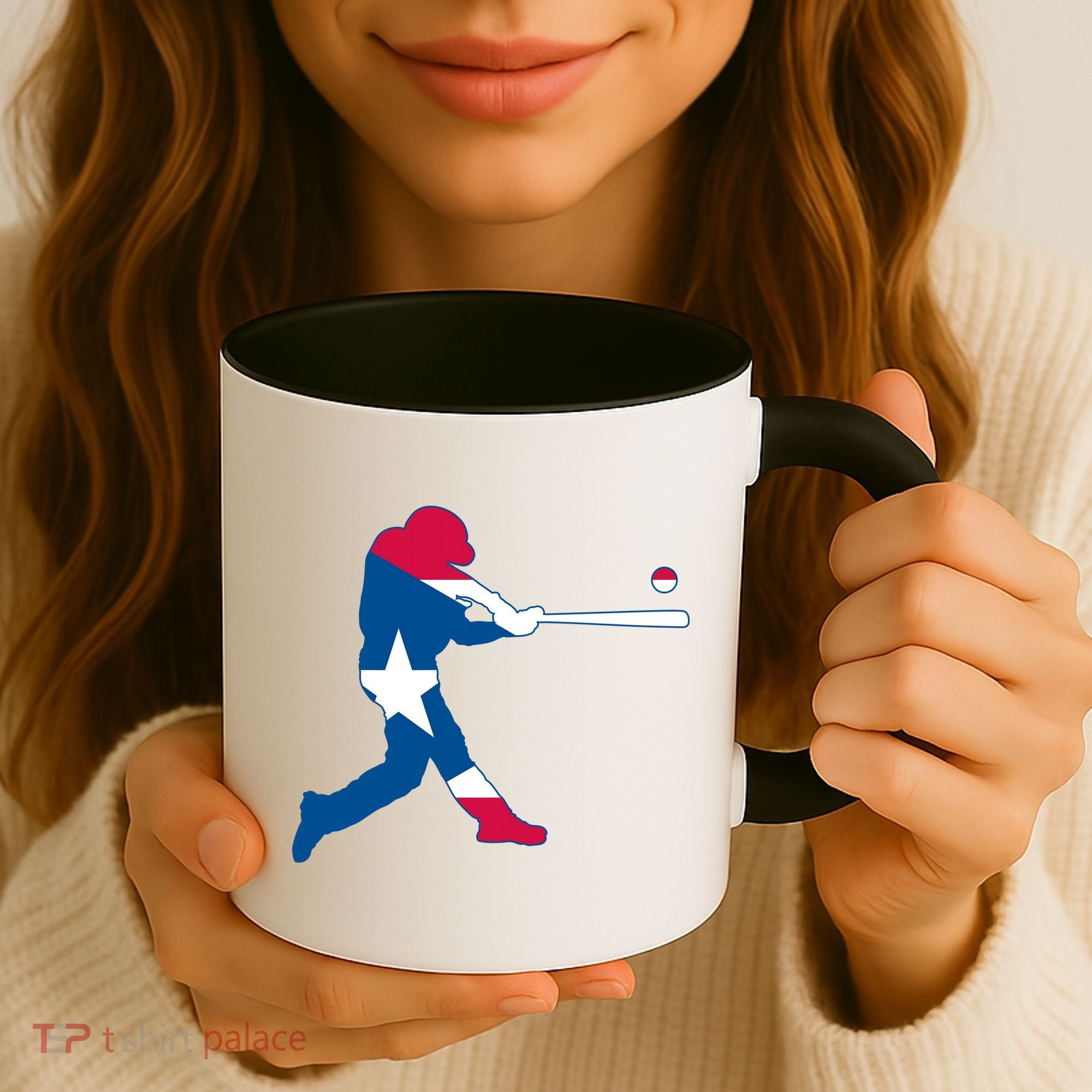 Puerto Rico Baseball Player Coffee Mug
